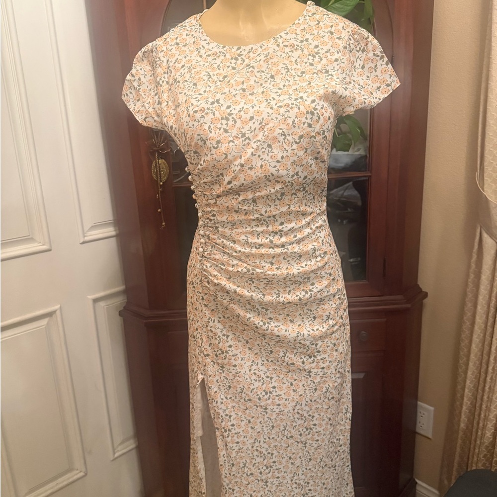 RIHOAS Yellow Floral Asymmetrical Dress - Picture 5 of 5